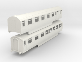 0-100-lner-silver-jubilee-A-B-twin-coach in White Natural Versatile Plastic