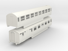 o-76-lner-silver-jubilee-E-F-twin-coach in White Natural Versatile Plastic