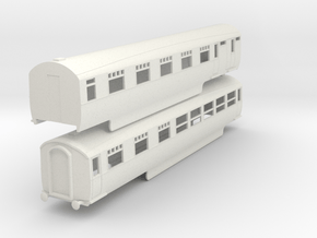 o-76-lner-silver-jubilee-A-B-twin-coach in White Natural Versatile Plastic