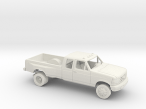 1/64 1992-96 Ford F Series Ext Cab Dually Kit in White Natural Versatile Plastic