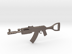 Rust Assault Rifle in Polished Bronzed-Silver Steel