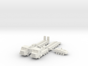 1/285 M1070 HETS Tank Transport (x2) in White Natural Versatile Plastic