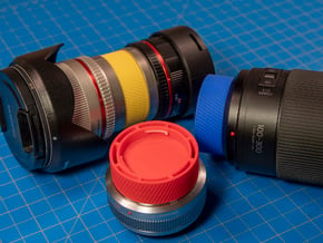 Stacking Lens Cap for Micro Four Thirds Lenes in Red Processed Versatile Plastic