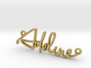 Adeline First Name Pendant in Natural Brass