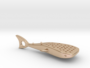 Whale Shark Pendant in 14k Rose Gold Plated Brass