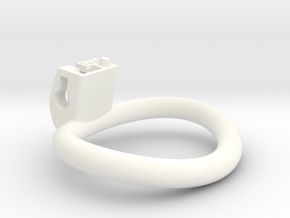 Cherry Keeper Ring - 52x41mm Wide Oval (~46.7mm) in White Processed Versatile Plastic