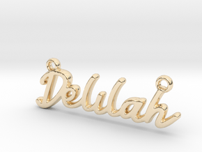 Delilah First Name Pendant in 14k Gold Plated Brass