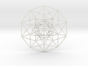 5D Hypercube 2.75" in White Natural Versatile Plastic