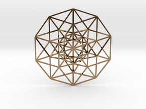 5D Hypercube 2.75" in Natural Brass