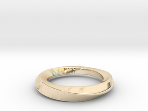 3/4 Mobius Ring (Inside diameter 16.6 mm) in 14K Yellow Gold