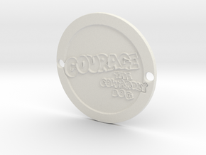 Courage the Cowardly Dog Sideplate  in White Natural Versatile Plastic
