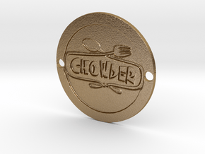 Chowder Sideplate in Polished Gold Steel