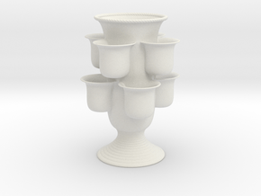 Vertical Garden Vase in White Natural Versatile Plastic