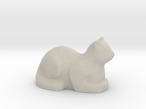 Stylized Cat in Natural Sandstone