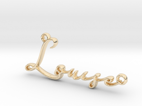 Louise First Name Pendant in 14k Gold Plated Brass