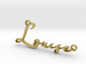 Louise First Name Pendant in Natural Brass