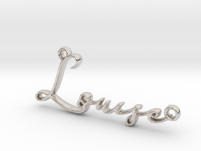 Louise First Name Pendant in Platinum