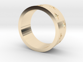 Spark Ring in 14k Gold Plated Brass: 4 / 46.5