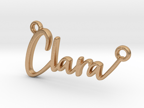Clara First Name Pendant in Natural Bronze