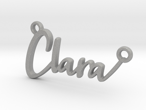 Clara First Name Pendant in Aluminum