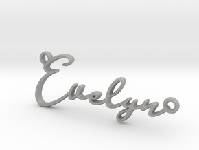 Evelyn First Name Pendant in Aluminum