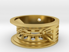 Part8 inner reactor in Polished Brass