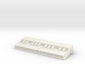 Keyboard Piano Pendant 2 Octave in White Natural Versatile Plastic