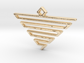 Pyramid Pendant in 14k Gold Plated Brass