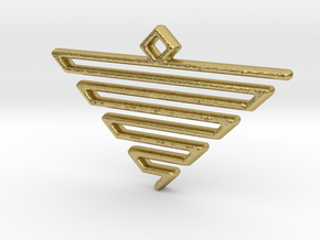 Pyramid Pendant in Natural Brass