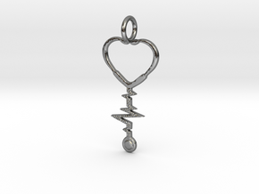 Love Med in Polished Silver