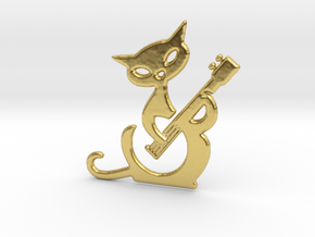 Banjo cat in Polished Brass