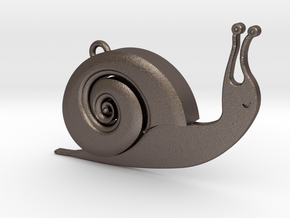 Snaily in Polished Bronzed-Silver Steel