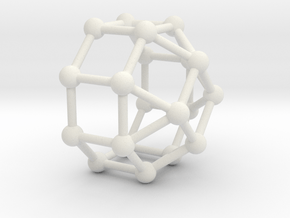 0772 J19 Elongated Square Cupola (a=1cm) #3 in White Natural Versatile Plastic