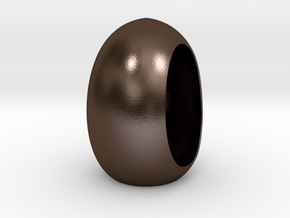 Easter Cross N Halo Inside A Tea Light Egg in Polished Bronze Steel