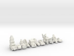 WACKY RACERS 285 scale in White Natural Versatile Plastic