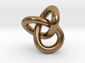 Trefoil Knot 1inch in Natural Brass