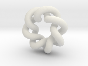 Septafoil Knot 1inch in White Natural Versatile Plastic