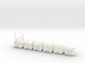 Heads for Terrorcon Kreons (Set 2 of 2) in White Processed Versatile Plastic