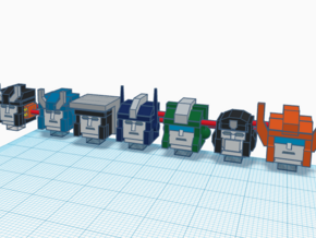 Heads for Trainbot Kreons (Set 2 of 2) in Tan Fine Detail Plastic