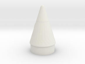Booster Nose Cone in White Natural Versatile Plastic