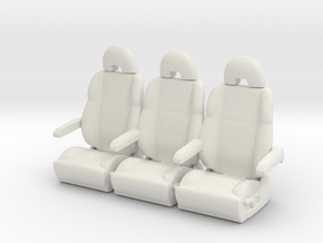 Printle Thing Plane Seat x 3 - 1/24 in White Natural Versatile Plastic