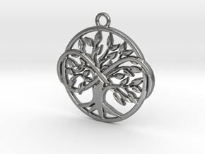 Tree of life and infinite symbol in Natural Silver