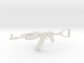 Rust's Assault Rifle Figurine in White Natural Versatile Plastic