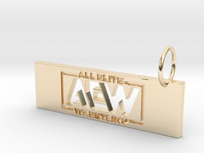 AEW Pendant 1 in 14k Gold Plated Brass
