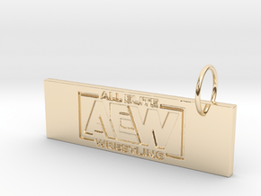 AEW Pendant 2 in 14k Gold Plated Brass