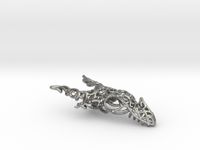 Dragon of Swirls in Natural Silver