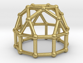 0777 J21 Elongated Pentagonal Rotunda (a=1cm) #2 in Natural Brass