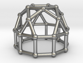 0777 J21 Elongated Pentagonal Rotunda (a=1cm) #2 in Natural Silver