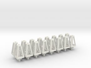 Jack Stands 16 pack 1-50 Scale in White Natural Versatile Plastic