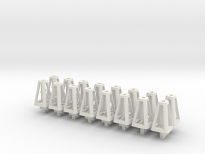 Jack Stands 16 pack 1-64 Scale in White Natural Versatile Plastic